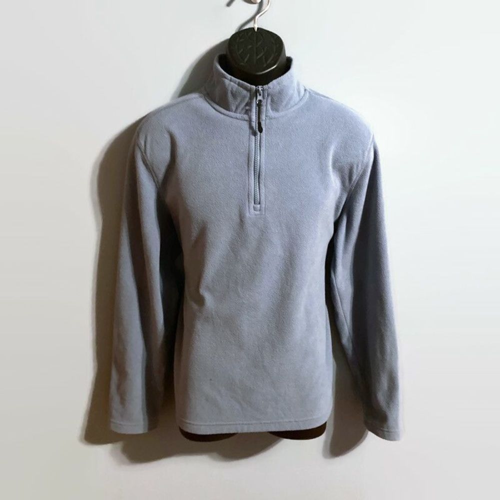 G.H. Bass & Co. Mens Light Blue 1/4 Zip Sweatshirt